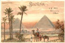 Egypt - Pyramides - Litho