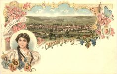 Souvenir de Chateau Salins - Litho