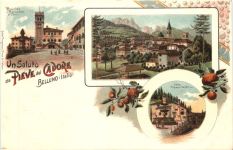 Un saluto da Pieve del Cadore - Belluno - Litho
