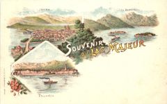 Souvenir du Lac Majeur - Intra Verbania - Litho