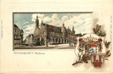 Rothenburg o. T. - Litho - Prägekarte