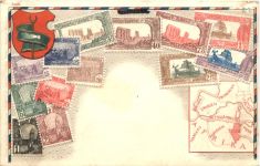 Briefmarken Tunisie - Litho Prägekarte