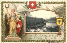 Rütli - Litho Prägekarte