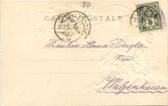 Schweiz - Litho Prägekarte