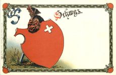 Kanton Schwyz Wappen - Litho