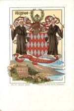 Monaco Wappen - Litho
