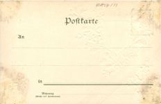 Deutscher Gruss Wappen - Litho Prägekarte