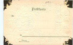 Deutschland Einigkeit und stark - Litho - Prägekarte