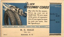 Speedway Cords - Rindge NH - Werbung