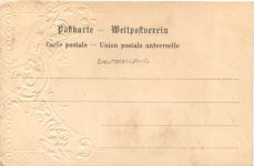 Burg Rheinstein - Litho Prägekarte