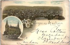 Gruss aus Aachen - Litho