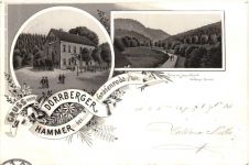 Gruss vom Dörrerberg - Hammer bei Gräfenroda - Litho