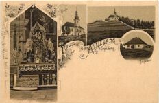 Gruss vom Annaberg bei Engelsberg - Litho - Mährisch Schlesien