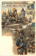 Befreiung Kissingen durch Peter Heil 1643 - Litho
