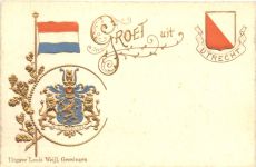 Groet uit Utrecht - Litho - Prägekarte