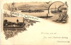 Gruss vom Chiemsee - Litho