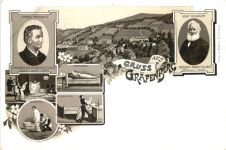 Gruss aus Gräfenberg - Litho - Böhmen