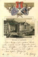 Gruss aus Laibach - Spitalgasse - Litho