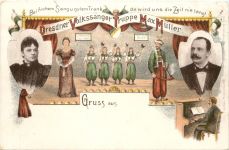 Dresden - Volkssänger Truppe Max Müller - Litho