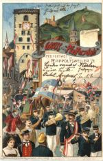 Rappoltsweiler - Gruss vom Pfeifertag - Litho