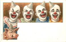Zirkus - Clwns - Litho