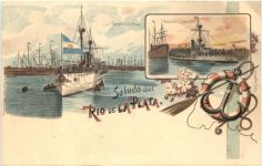 Argentina - Saludo del Rio de la Plata - Litho