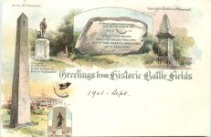 Greetings fom Historic Battle Fields USA - Litho