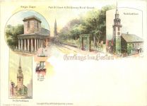 Greetings fom Boston USA - Litho