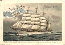 Bremen - Norddeutscher Lloyd - Segelschiff Grosser Fürst
