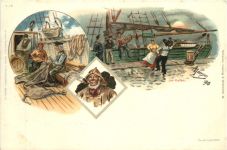 Im Hafen - Künstler Mensenn - Litho