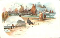 Zinnowitz - Litho - Künstler Willy Stöwer