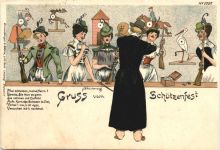 Gruss vom Schützenfest - Litho