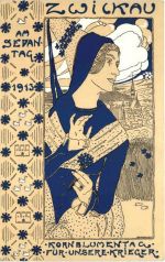 Zwickau - Kornblumentag 1913- Litho
