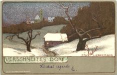 Künstler Ak Ernst Liebermann - Verschneites Dorf