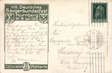 Nürnberg - Deutsches Sängerbundfest 1912