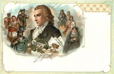 Freidrich Schiller - Litho - Verlag Brüning Hanau