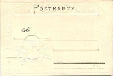 Karlsruhe - Litho - Prägekarte
