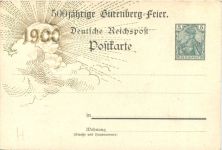 500. Geburtstag Johannes Gutenberg - Litho - Ganzsache PP15 D6
