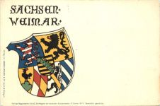 Sachsen Weimar - Wappen - Litho