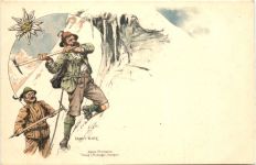 Bergsteigen - Künstler Ak Ernst Platz - Litho