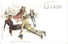 Eislaufen - Tausendmal Verzeihung - Litho