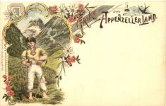 Gruss aus Appenzellerland - Litho