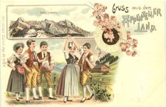 Gruss aus dem Appenzellerland - Litho