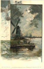 Künstler Ak Luft - Windmühle
