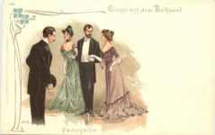 Grüsse aus dem Ballsaal - Litho - Tanzen