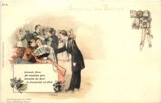 Gruss aus dem Ballsaal - Tanzen - Litho