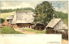Künstler Ak H. Daur - Gruss aus dem Schwarzwald