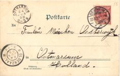 Gruss von der Landpartie - Regen - Litho - Verlag Bürger & Ottillie