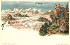 Gruss aus den Bergen - Litho