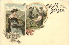 Gruss aus den Bergen - Litho - Ottmar Zieher